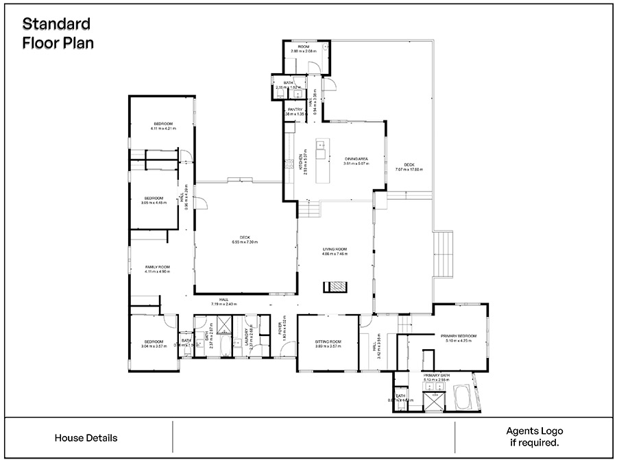 Standard Floor Plan black and white