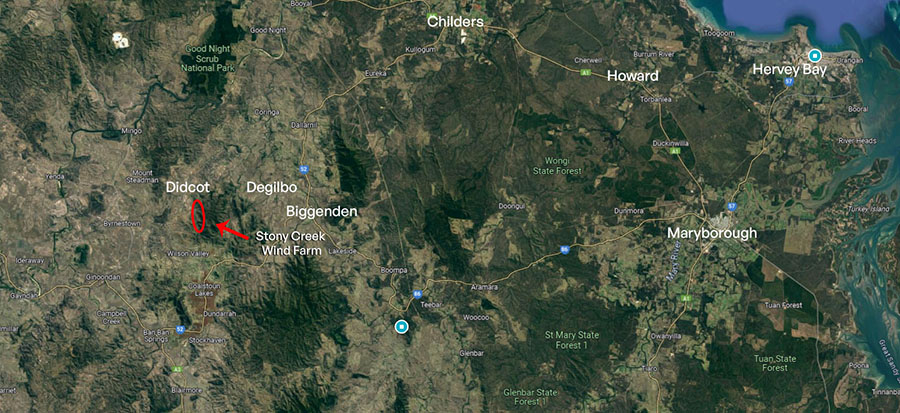 Stony Creek Wind Farm map